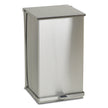Trash Can Detecto® 100 Quart / 25 gal. Silver Stainless Steel Square - BeHope