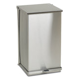 Trash Can Detecto® 100 Quart / 25 gal. Silver Stainless Steel Square - BeHope