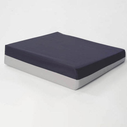 Coussin en mousse pour fauteuil roulant, bleu marine/gris, 40 x 45 x 10 cm