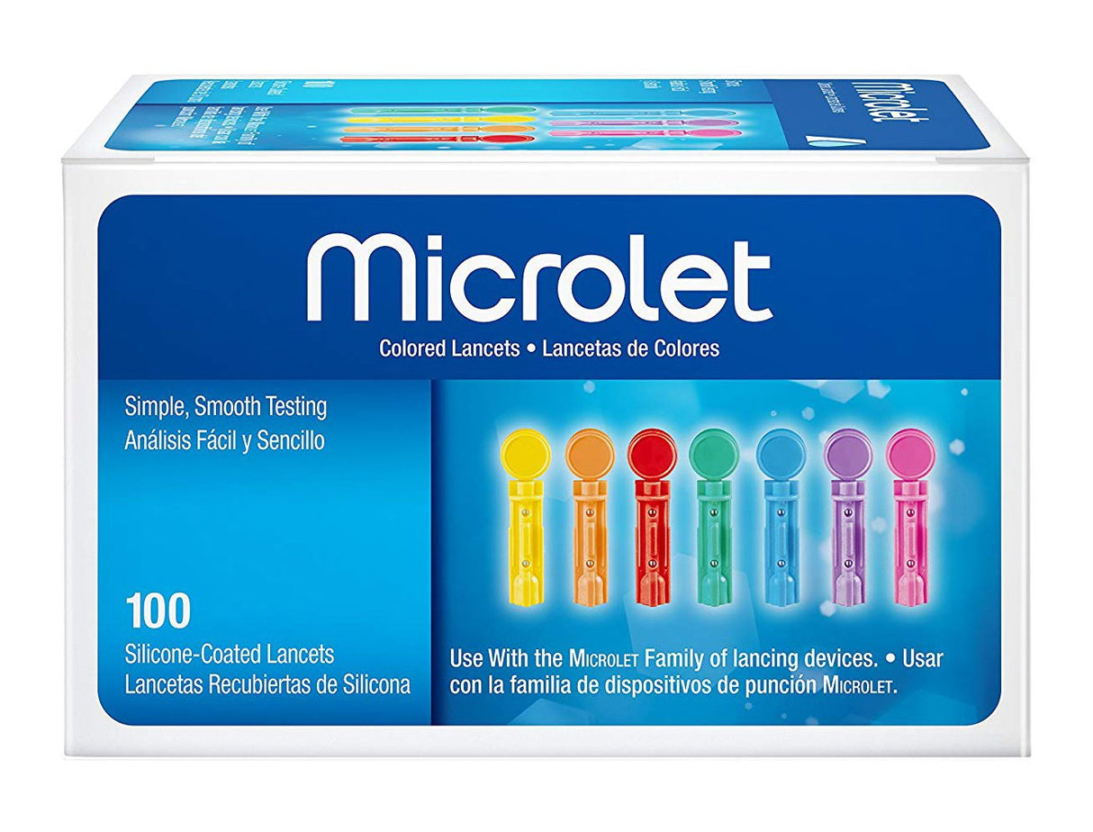 Lancet for Lancing Device Microlet® 28 Gauge Non-Safety Twist Off Cap Finger - BeHope