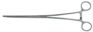 Uterine Dressing Forceps BR Surgical Bozeman 10-1/2 Inch Length OR / Surgical Grade German Stainless Steel NonSterile Locking Finger Ring Handle Double Curved Serrated Tips - BeHope