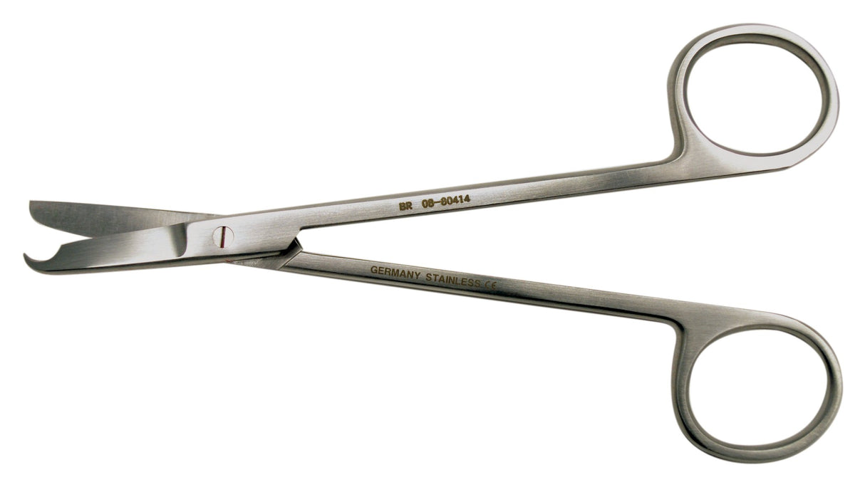 Stitch Scissors BR Surgical Littauer 5-1/2 Inch Length OR / Surgical Grade German Stainless Steel NonSterile Finger Ring Handle Straight Blunt Tip / Blunt Tip - BeHope