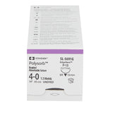 Absorbable Suture with Needle Polysorb™ Polyester P-13 3/8 Circle Precision Reverse Cutting Needle Size 4-0 Braided - BeHope