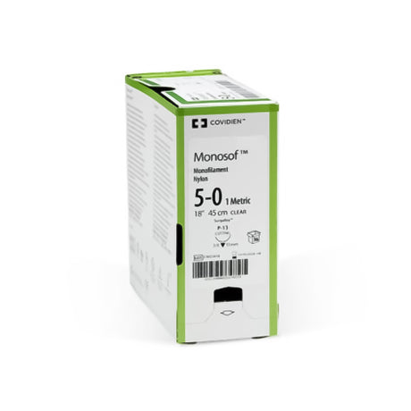Nonabsorbable Suture with Needle Monosof™ Nylon C-13 3/8 Circle Reverse Cutting Needle Size 3-0 Monofilament - BeHope