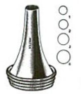 Ear Speculum Tip Round Tip Size 4 Stainless Steel 4 mm Reusable - BeHope