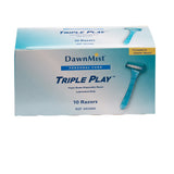 Personal Razor with Lubricating Strip DawnMist® Triple Play™ Single Edge Triple Blade NonSterile Disposable - BeHope