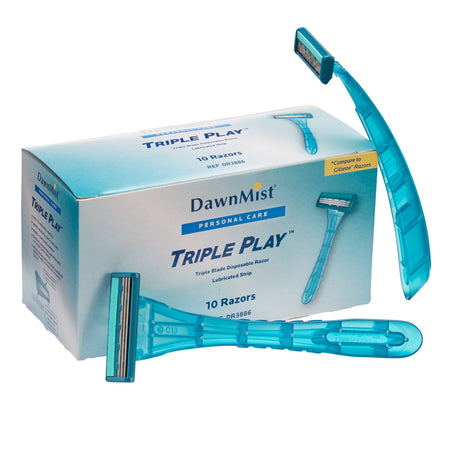 Dawnmist® Triple Play™ Personal Razor with Lubricating Strip and Pivot Head - BeHope