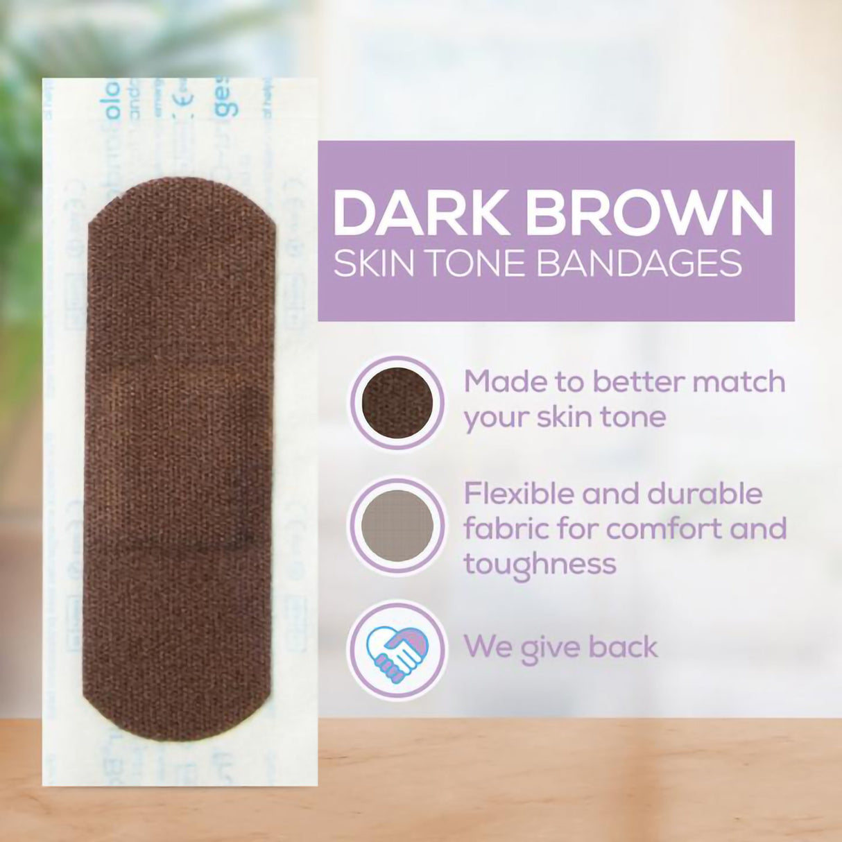Adhesive Strip Tru-Colour® Fabric Dark Brown 1 X 3 Inch Sterile - BeHope