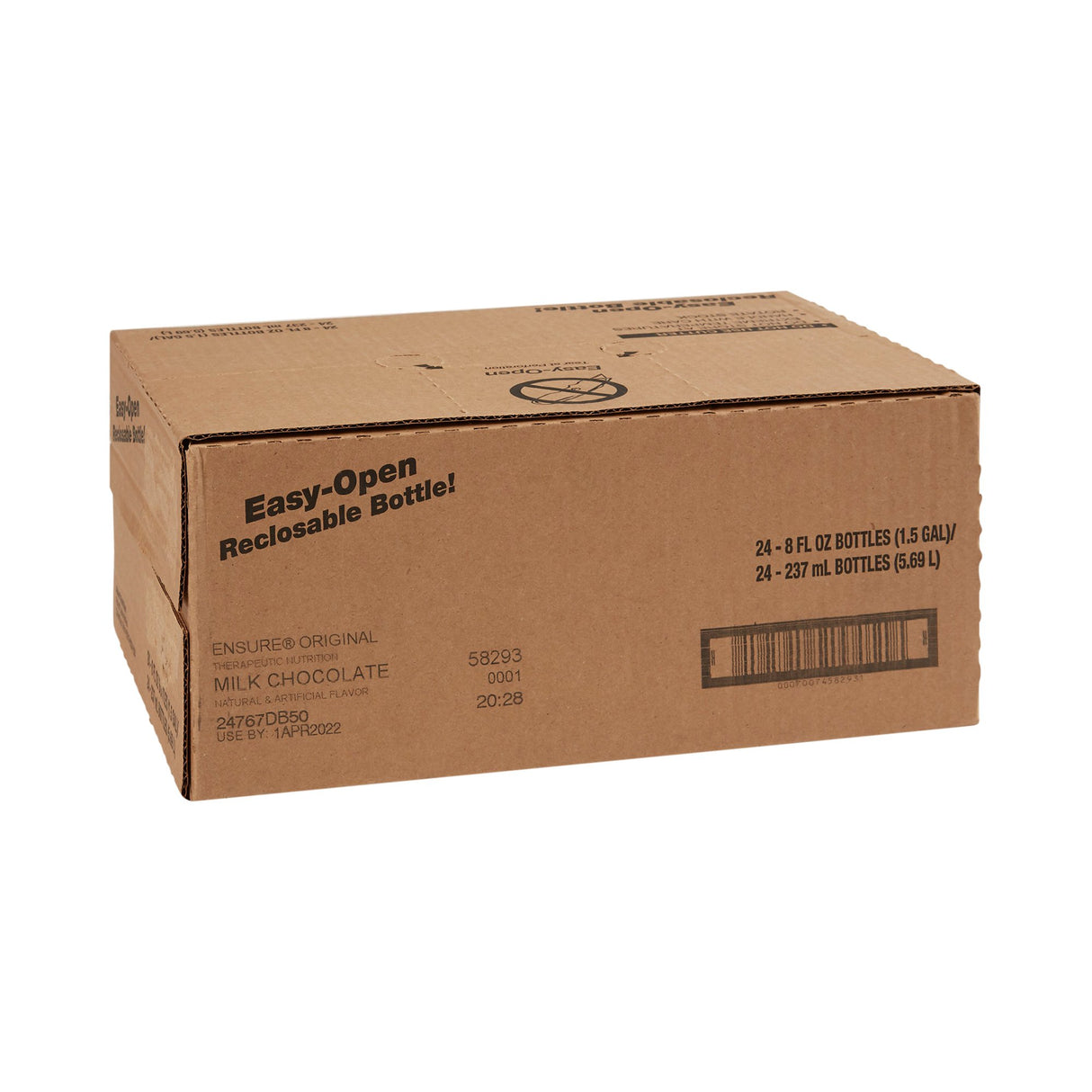 Oral Supplement Ensure® Original Therapeutic Nutrition Shake Milk Chocolate Flavor Liquid 8 oz. Bottle - BeHope