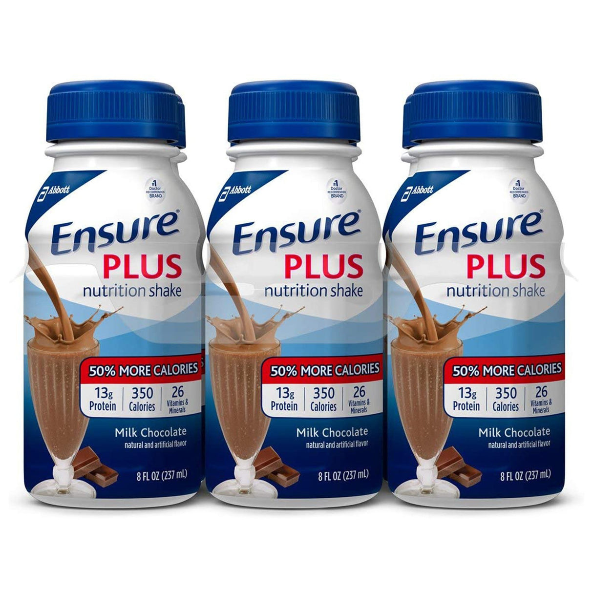 Oral Supplement Ensure® Plus Therapeutic Nutrition Milk Chocolate Flavor Liquid 8 oz. Bottle - BeHope