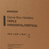 Glove Box Holder McKesson Horizontal or Vertical Mounted 3-Box Capacity Clear 3-1/8 X 10-1/4 X 15-1/4 Inch Plastic - BeHope