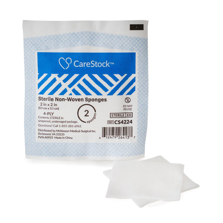 Gauze Sponge CareStock™ 2 X 2 Inch 4-Ply Sterile 2 per Pack - BeHope