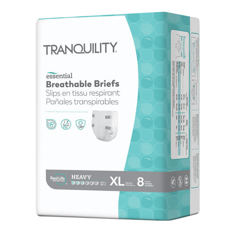 Unisex Adult Incontinence Brief Tranquility® Essential X-Large Disposable Heavy Absorbency - BeHope