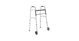 Amazon.com: Medline Lightweight Two Button Folding Walker with 5" Wheels, Aluminum Frame Supports up to 300 lbs : Health & Household