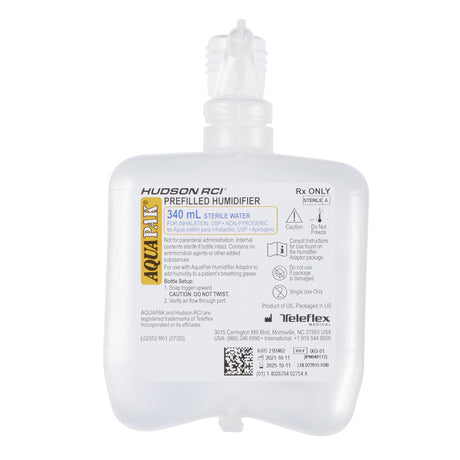 Aquapak® Humidifier 340 mL Sterile Water - BeHope