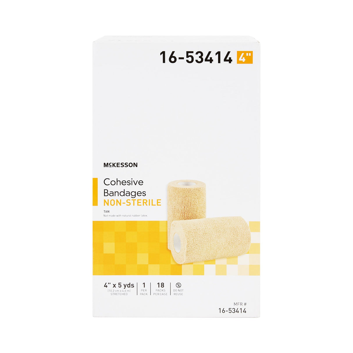 Cohesive Bandage Mckesson Self-Adherent for Light Compression and Support - BeHope