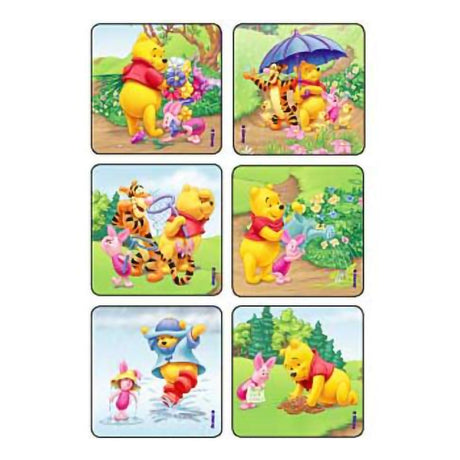 Kids Love Stickers® 90 per Pack Sunny time Pooh and Pals Sticker 2-1/2 Inch - BeHope
