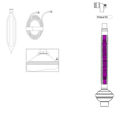 Kingflex2™ Coaxial Anesthesia Breathing Circuit Tube Single Patient Use - BeHope