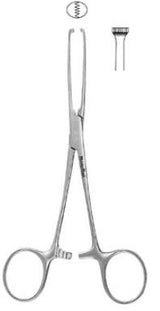 Tissue Forceps MeisterHand® Allis 10 Inch Length OR / Surgical Grade German Stainless Steel NonSterile Locking Finger Ring Handle Straight 5 X 6 Teeth - BeHope