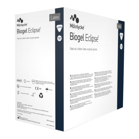 Surgical Glove Biogel® Eclipse™ Size 7.5 Sterile Latex Standard Cuff Length Micro-Textured Straw Not Chemo Approved - BeHope