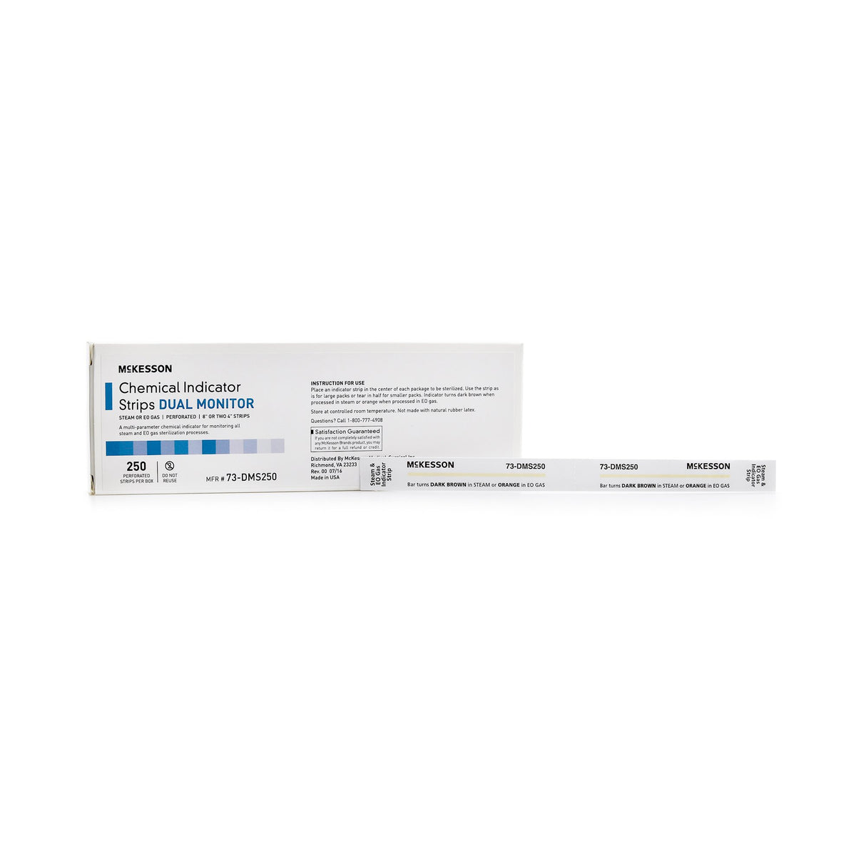 McKesson Sterilization Chemical Indicator Strip Steam / EO Gas 8 Inch Length - BeHope