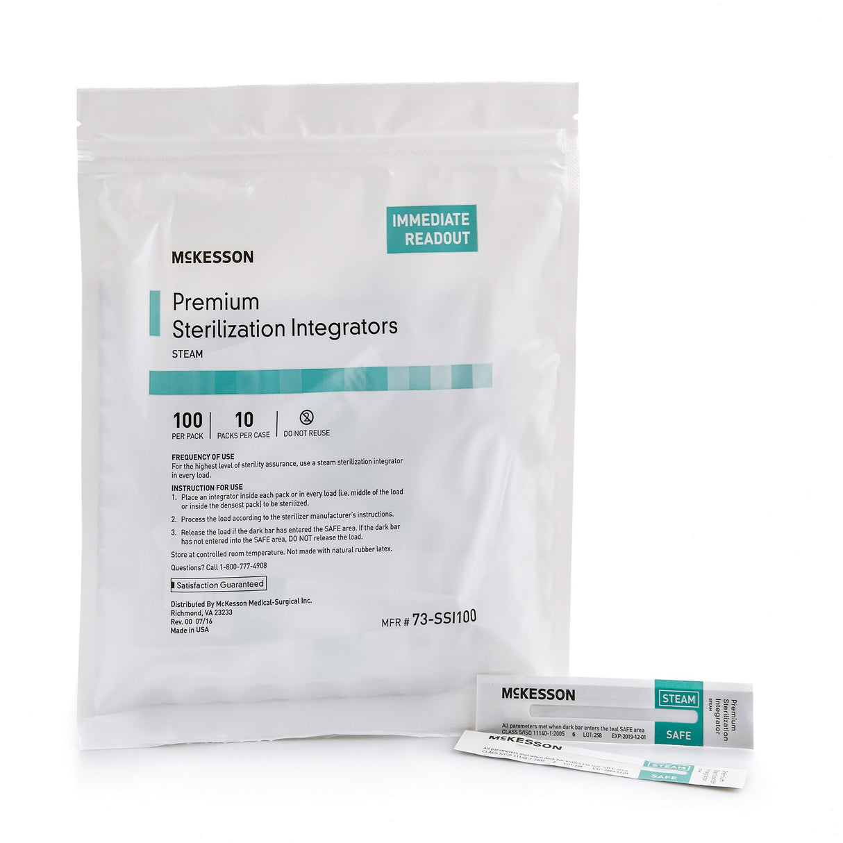 McKesson Sterilization Chemical Integrator Strip Steam 4 Inch Length - BeHope