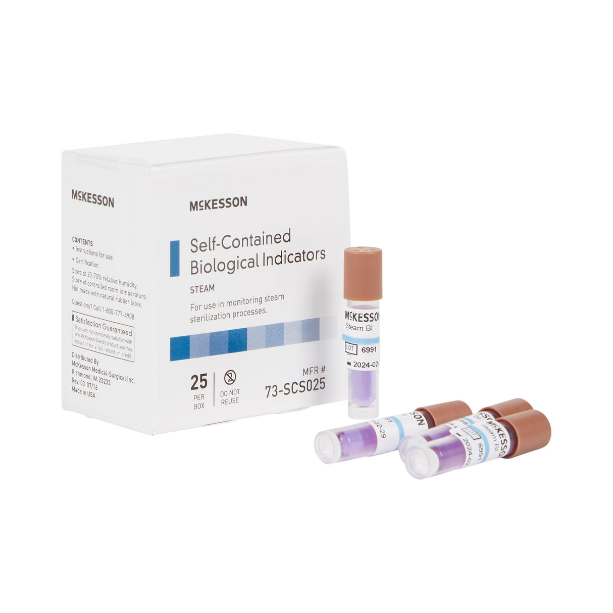 McKesson Sterilization Biological Indicator Vial Steam - BeHope