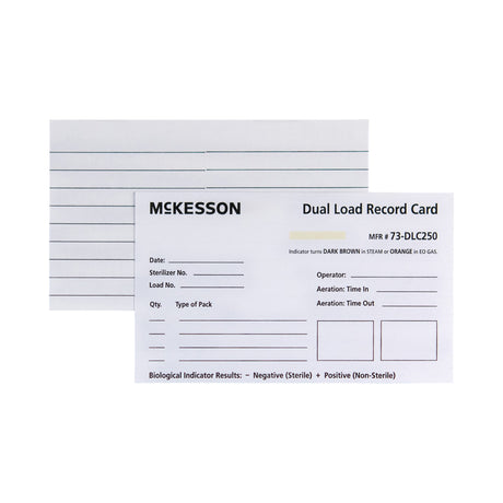 Sterilization Record Card Mckesson Dual Load Multi Parameter Indicator - BeHope