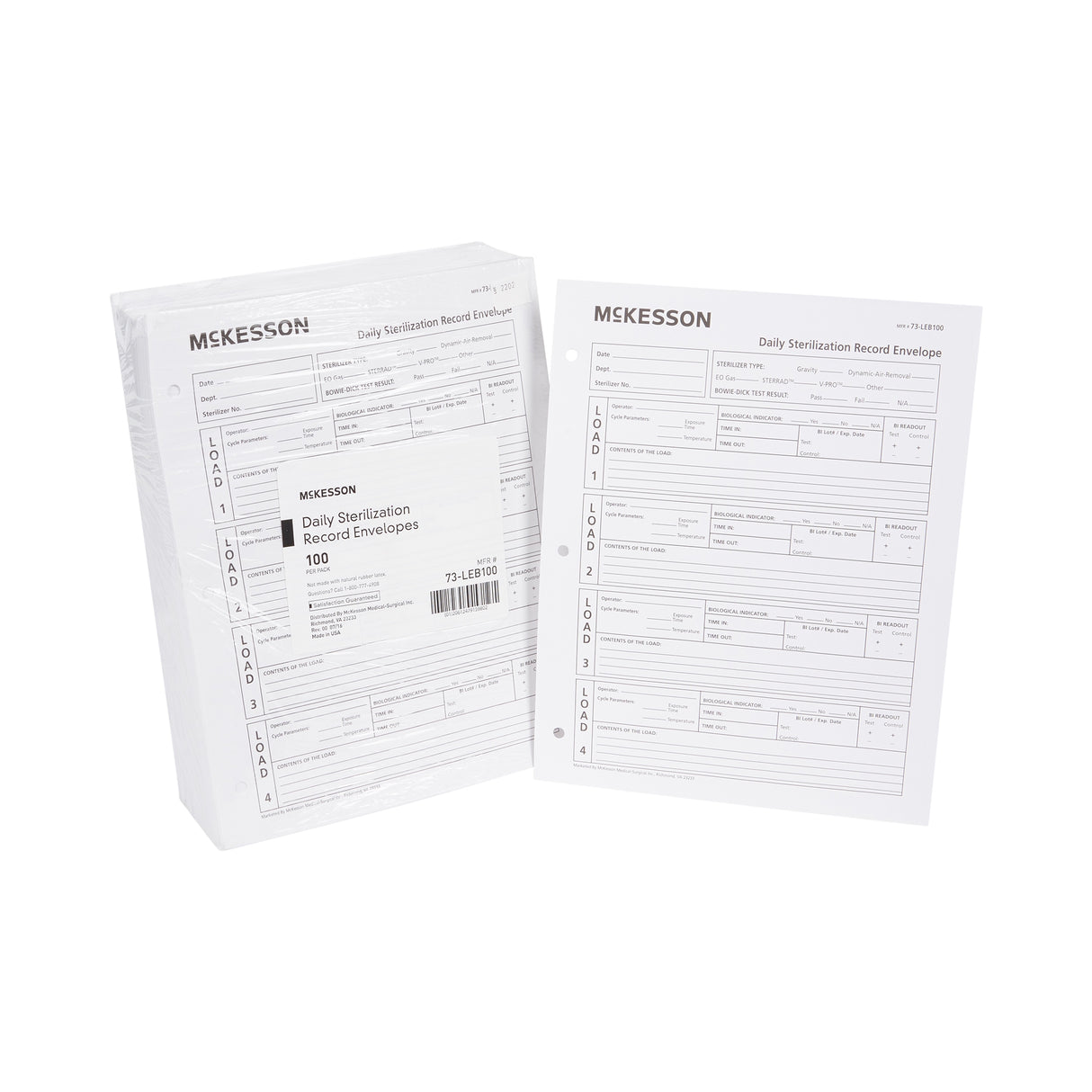 Sterilization Record Envelope McKesson - BeHope