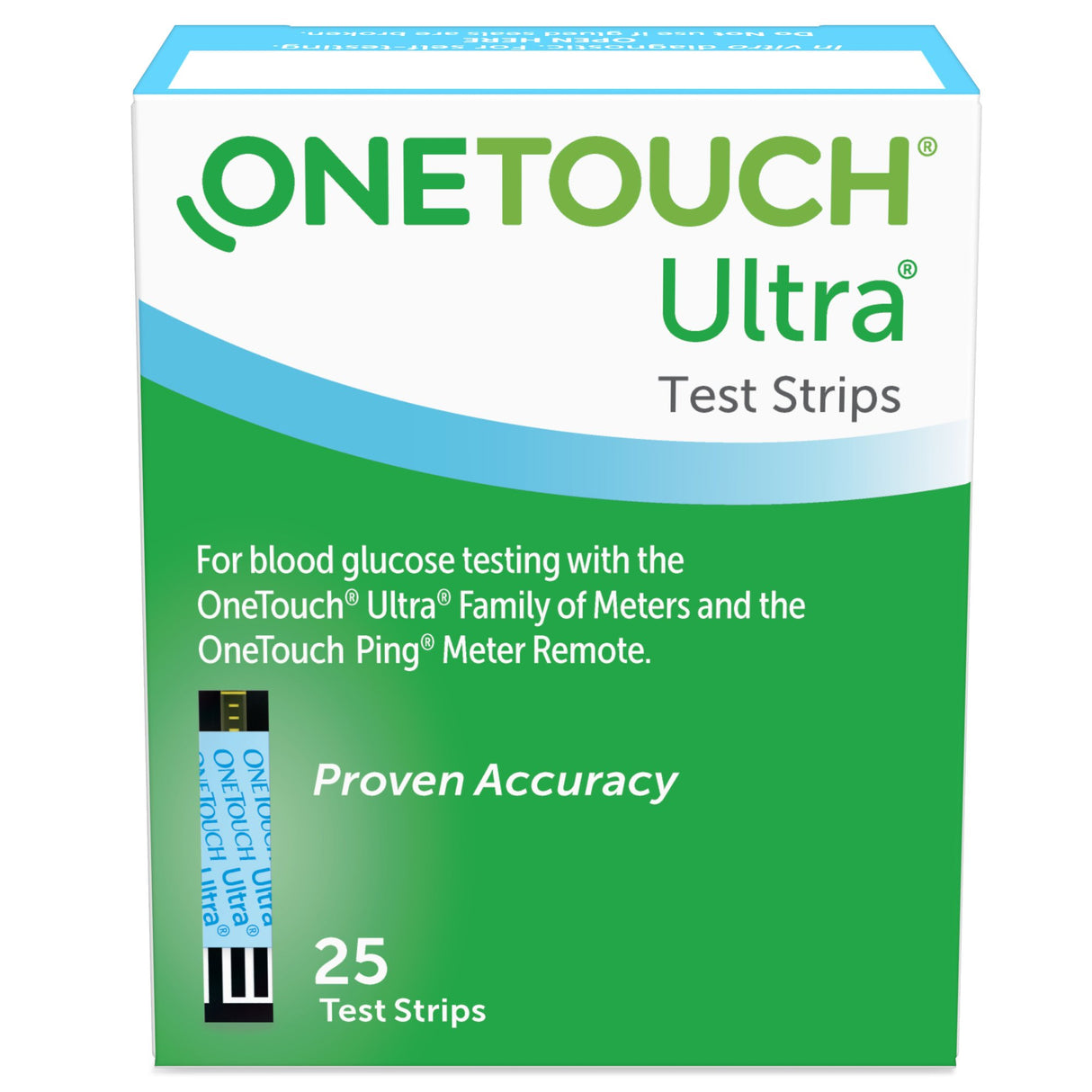Blood Glucose Test Strips OneTouch® Ultra® 2 25 Strips per Pack - BeHope