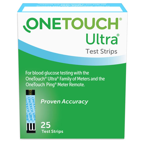 Blood Glucose Test Strips OneTouch® Ultra® 2 25 Strips per Pack - BeHope