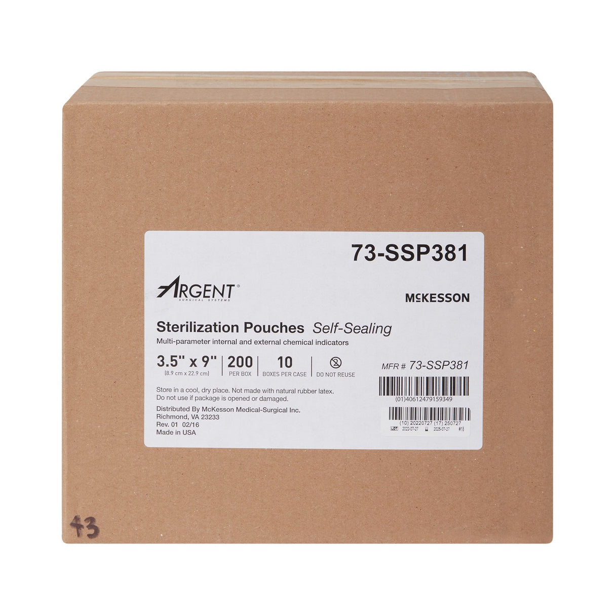Sterilization Pouch Mckesson Argent™ Sure-check® Self Seal Class 4 Indicator - BeHope