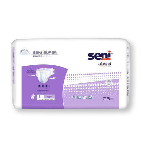 Unisex Adult Incontinence Brief Seni® Super Large Disposable Heavy Absorbency - BeHope