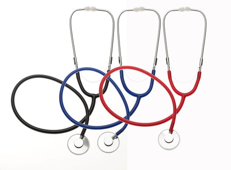General Exam Stethoscope Medline® Black 1-Tube 22 Inch Tube Single Sided Chestpiece - BeHope