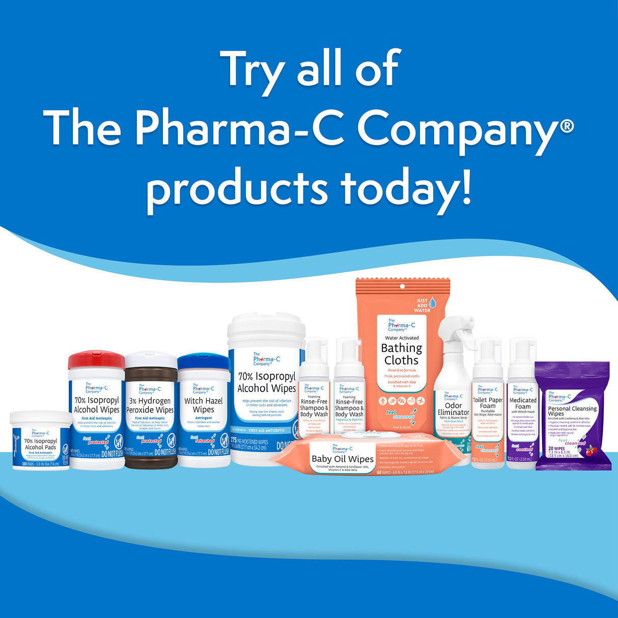 Antiseptic Skin Wipe Isopropyl Alcohol The Pharma-C Company® Towelette Canister - BeHope