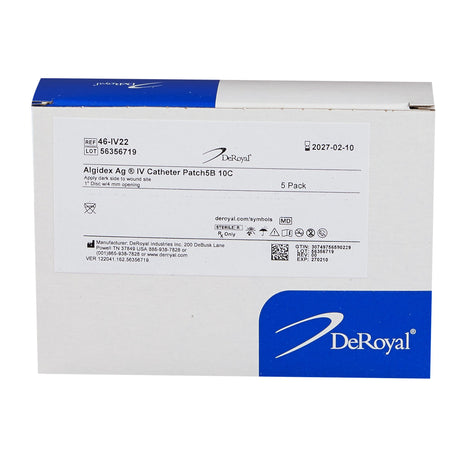 Antimicrobial Protective Disc Algidex Ag® I.V. PATCH Silver Alginate 1 Inch Disc / 4 mm Hole Diameter Sterile - BeHope