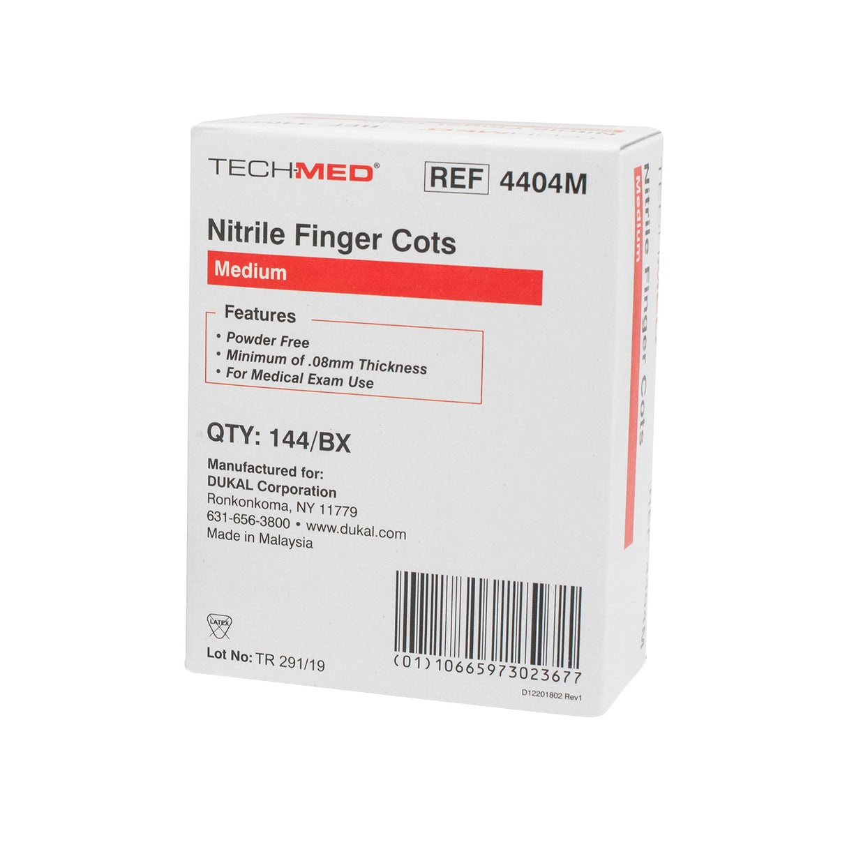 Finger Cot Tech-Med® Large 2-1/2 Inch Length Powder Free Nitrile NonSterile - BeHope