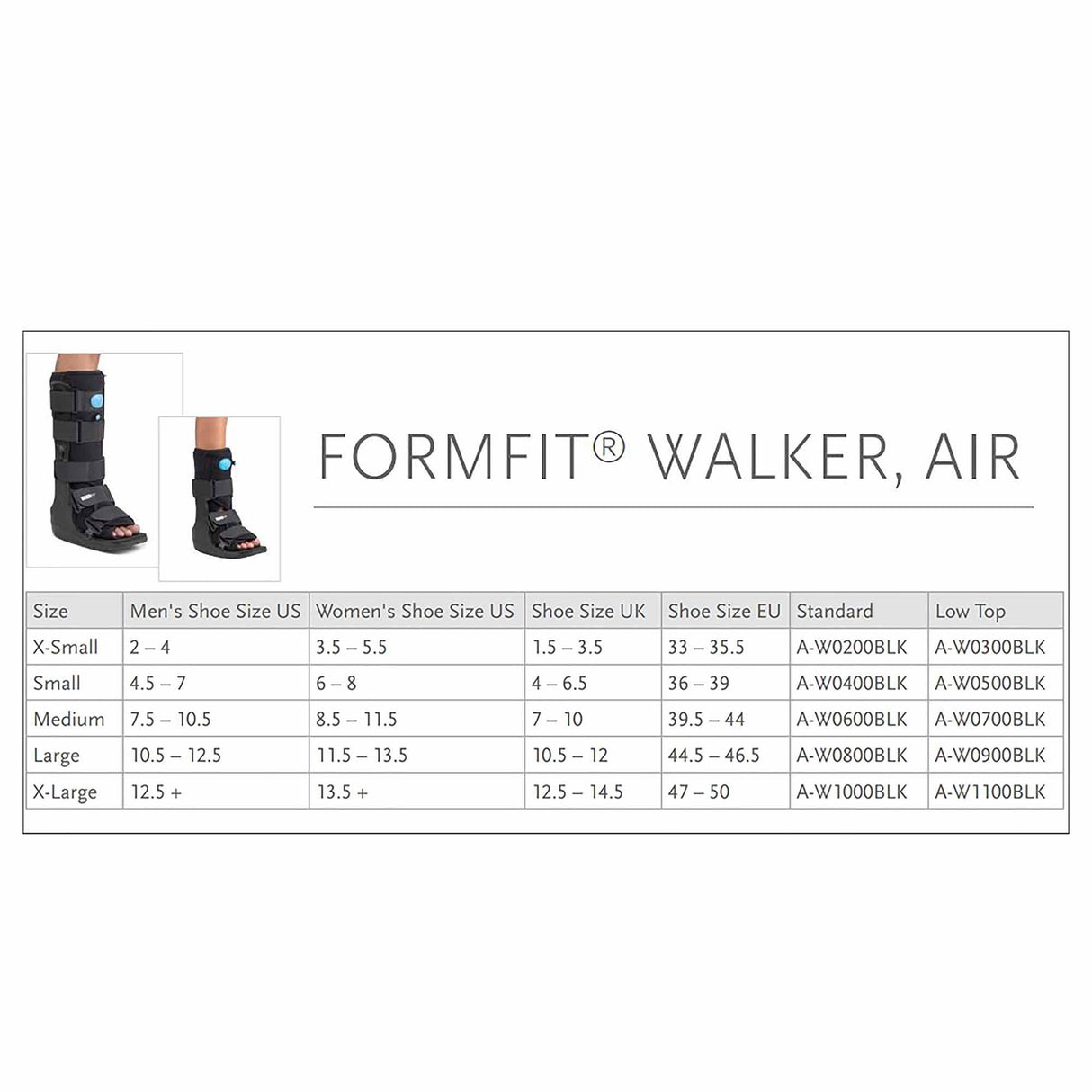 Air Walker Boot Formfit® Walker Air Pneumatic Adult Medium Short - BeHope