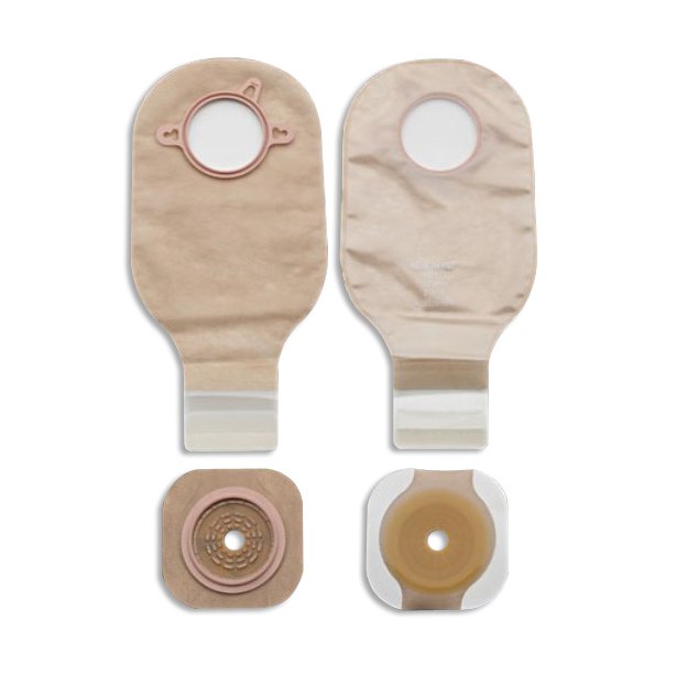 Ileostomy / Colostomy Pouch New Image™ Two-Piece System 12 Inch Length Flat, Trim To Fit 3-1/2 Inch Stoma Drainable - BeHope