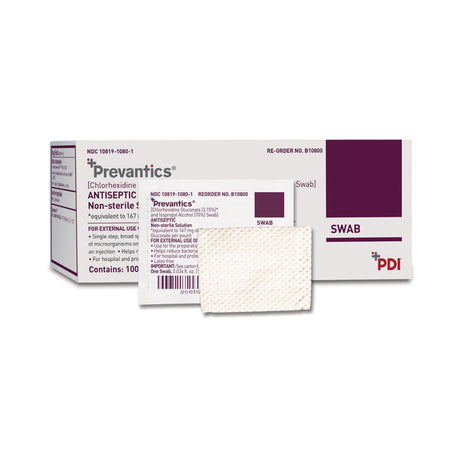 Antiseptic Prep Pad Prevantics® Chlorhexidine Isopropyl Alcohol Nonsterile - BeHope