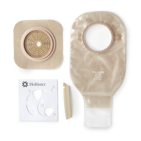 Ileostomy / Colostomy Pouch New Image™ Two-Piece System 12 Inch Length Flat, Trim to Fit 2-1/4 Inch Stoma Drainable - BeHope