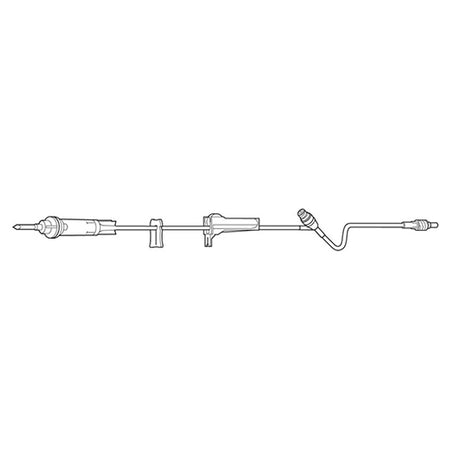 Iv Solution Set W/clearlink Luer Inject Site & Male Luer Lock Adapter And Roller Clamp 76" Length 10 Drop Each - BeHope