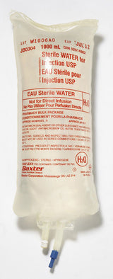 Sterile Water 1000ml Bag For Injection Usp Case/12 Each - BeHope