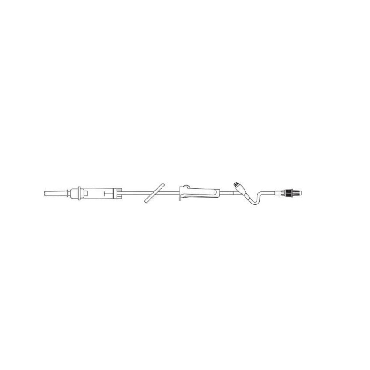 Iv Solution Set W/clearlink Luer Inject Site & Male Luer Lock Adapter And Roller Clamp 76" Length 10 Drop Each - BeHope