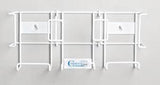 Glove Box Holder Countertips™ Horizontal or Vertical Mounted 3-Box Capacity White 7-1/2 X 17 Inch Coated Wire - BeHope