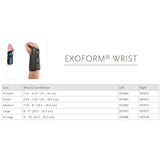 Wrist Brace Ossur® Exoform® Aluminum / Plastic Right Hand Black Large - BeHope