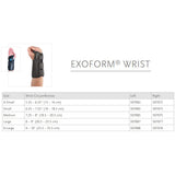 Wrist Brace Ossur® Exoform® Aluminum / Plastic Left Hand Black Medium - BeHope