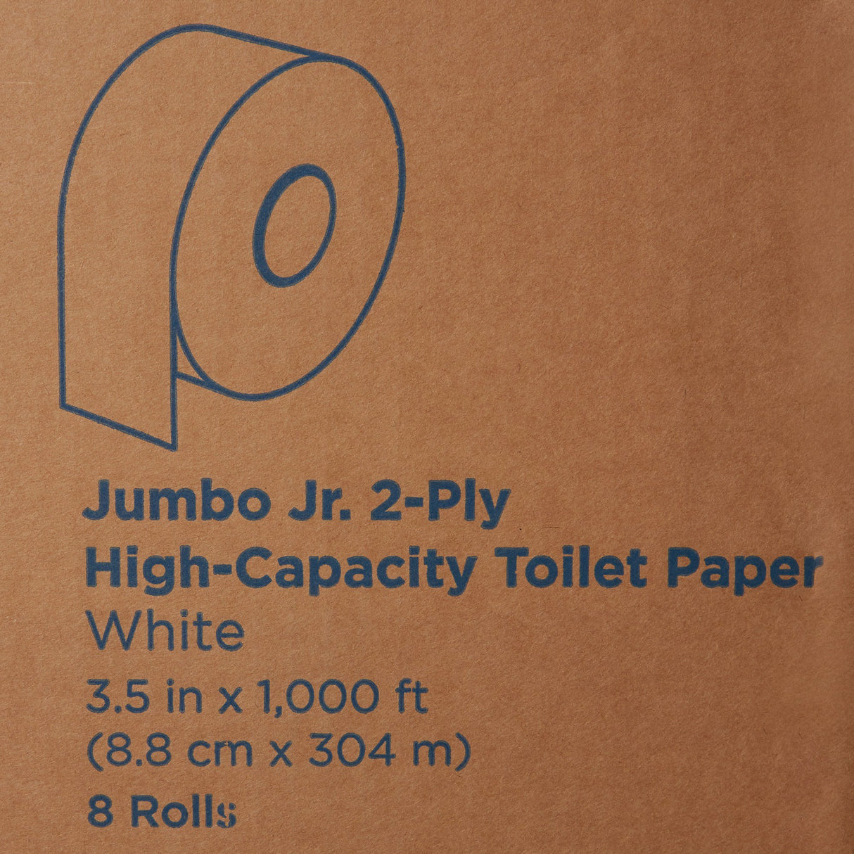 Toilet Tissue Pacific Blue Select™ White 2-Ply Jumbo Size Cored Roll Continuous Sheet 3-1/5 Inch X 1000 Foot - BeHope