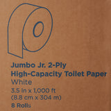 Toilet Tissue Pacific Blue Select™ White 2-Ply Jumbo Size Cored Roll Continuous Sheet 3-1/5 Inch X 1000 Foot - BeHope