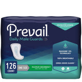 Bladder Control Pad Prevail® Daily Male Guards 12-1/2 Inch Length Heavy Absorbency Polymer Core One Size Fits Most - BeHope
